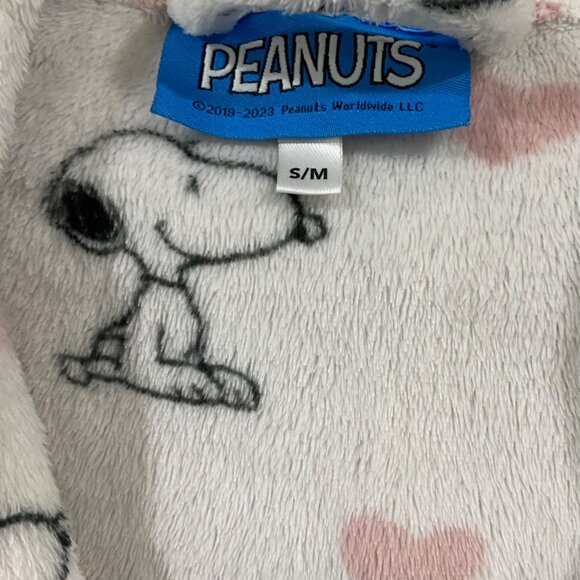 Peanuts Snoopy Womens Hooded Fleece Robe With Belt S/M - Picture 4 of 6